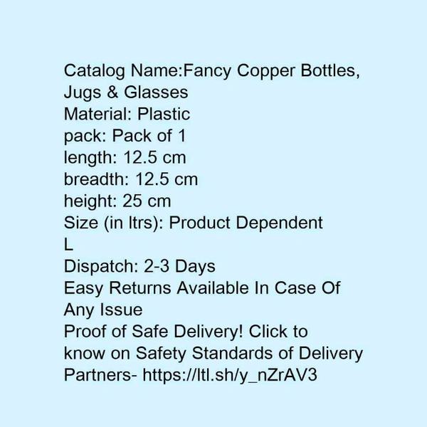 Fancy Copper Bottles, Jugs & Glasses