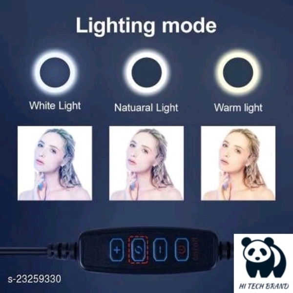 Selfie Light With 6.9 Feet Tripod & Coller Mic