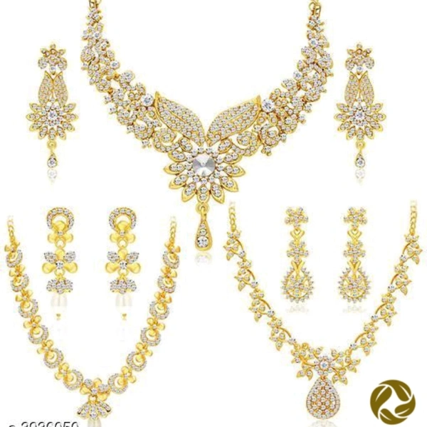 Women's Alloy Gold Plated Jewellery Set