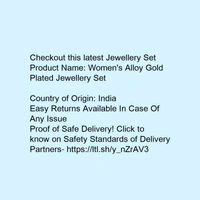Women's Alloy Gold Plated Jewellery Set