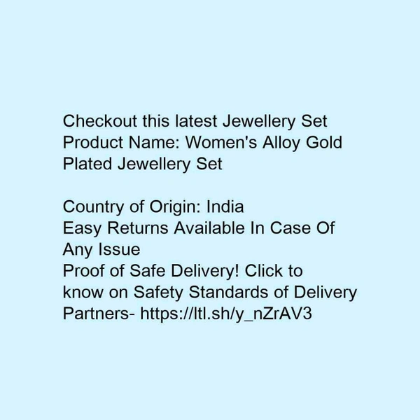Women's Alloy Gold Plated Jewellery Set