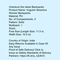 Voguish Attractive Women Backpacks