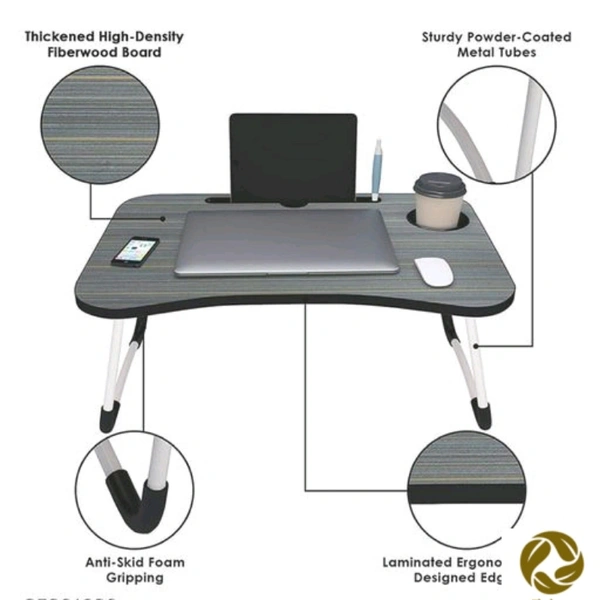 Multi-Purpose Desk with adjustable legs (with non-slip grip) . Easy to use Laptop Desk/Study Table/Work desk