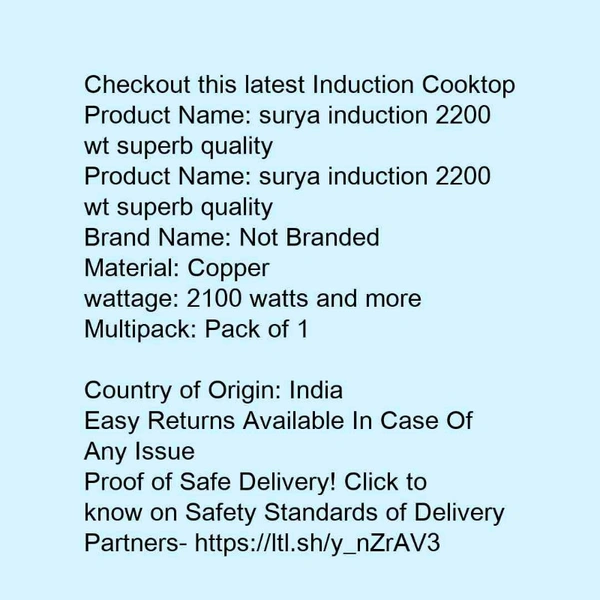 surya induction 2200 wt Best quality Best Price 