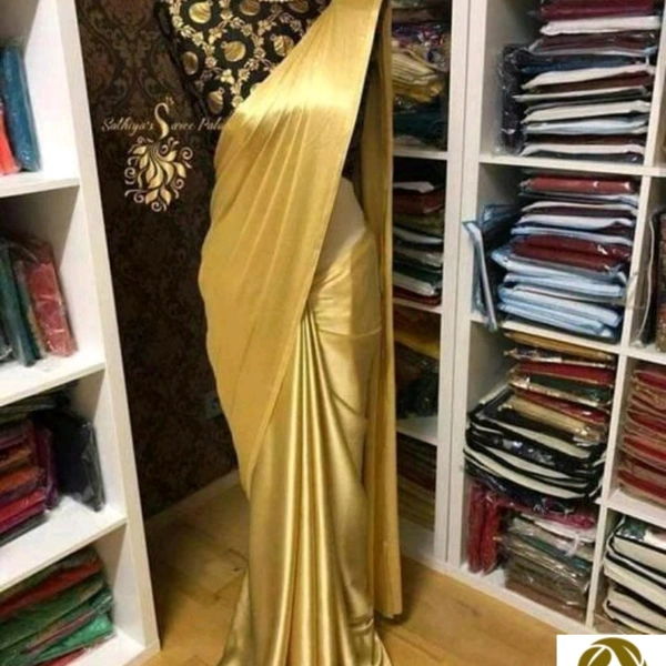 Aakarsha Solid Belt Satin Sarees Beautiful Colors
