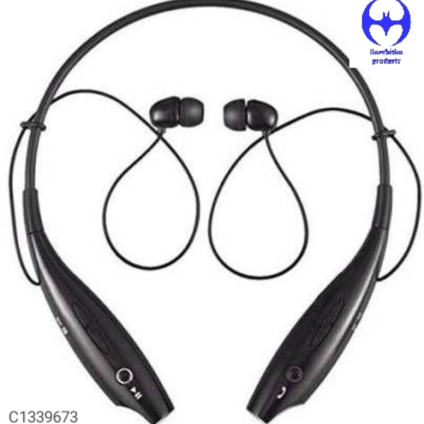Edge Wireless Bluetooth Neckband With Mic (Black)