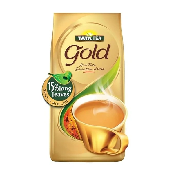 TATA Tea Gold 500 gram, Premium Assam teas with Gently Rolled Aromatic Long Leaves, Rich & Aromatic Chai, Black Tea - 500gm