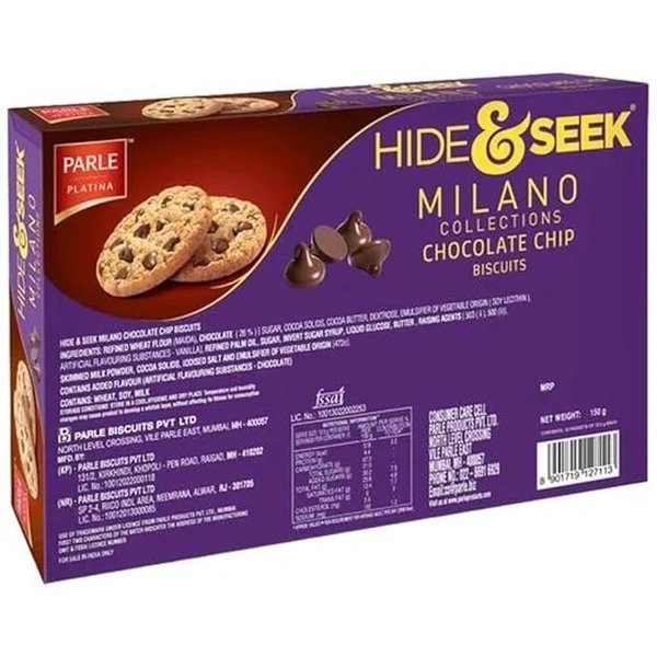 Hide & Seek Chocolate Chip Cookies (Milano Collections) - 150gm