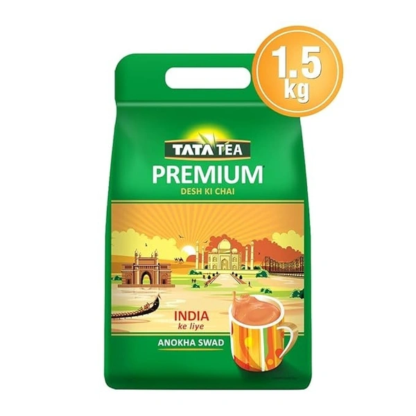 Tata Tea Premium 1.5kg, Desh Ki Chai, Unique Blend Crafted For Chai Lovers Across India, Black Tea, Loose Leaves - 1.5kg