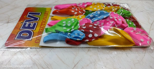 Devi Confectionery  Balloon Dot Print 24pc  - 3"