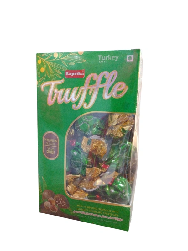 Kaprika Truffle Milky Compound Chocolate With Hazelnut Cream And Crisped Rice.