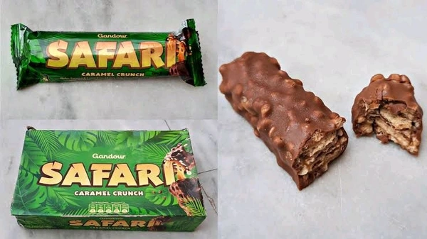 Gandour Safari Caramel Crunch 30Bars (30X 10G), 300 Gm - 30, Japanese Laurel