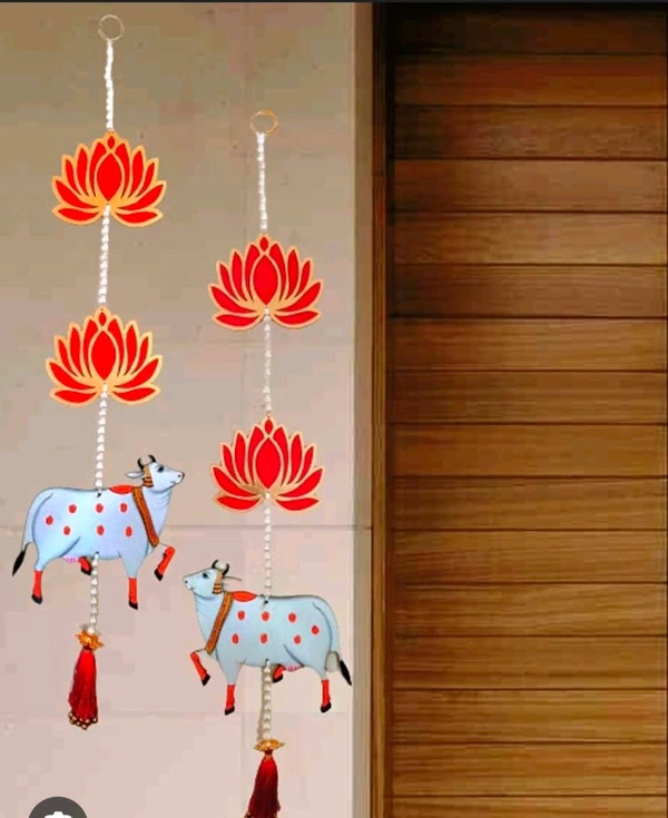 Handmade  Lotus Hanging For Home Decoration  - Red