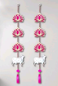 Handmade  Lotus Hanging For Home Decoration  - Red