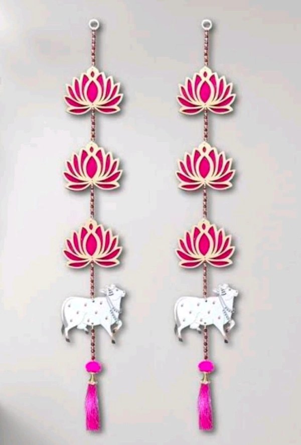 Handmade  Lotus Hanging For Home Decoration  - Red