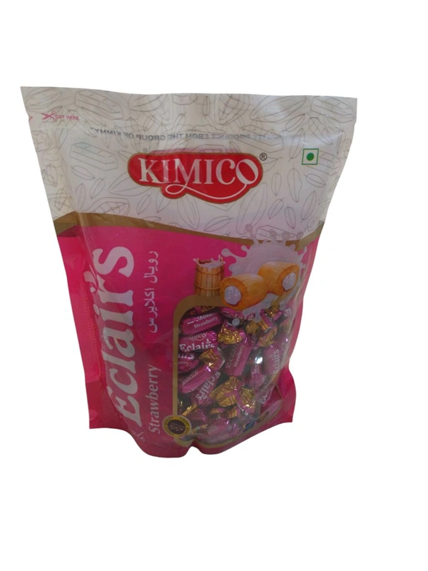 Kimico  Eclairs Straberry Flover Toffes|100pc Packet 