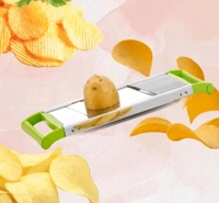 2 in 1 Vegetable Slicer || Manual Chips Chipper || Handy Potato Chipper