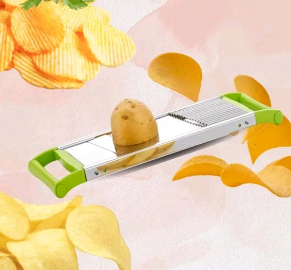 2 in 1 Vegetable Slicer || Manual Chips Chipper || Handy Potato Chipper
