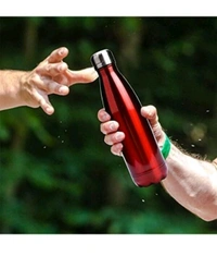 TRIBBO Stainless Steel Double Walled Vacuum Flask/Water Bottle, 24 Hours Hot and Cold, 1000 ml - Silver