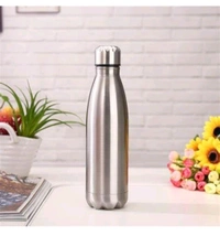 TRIBBO Stainless Steel Double Walled Vacuum Flask/Water Bottle, 24 Hours Hot and Cold, 1000 ml - Silver