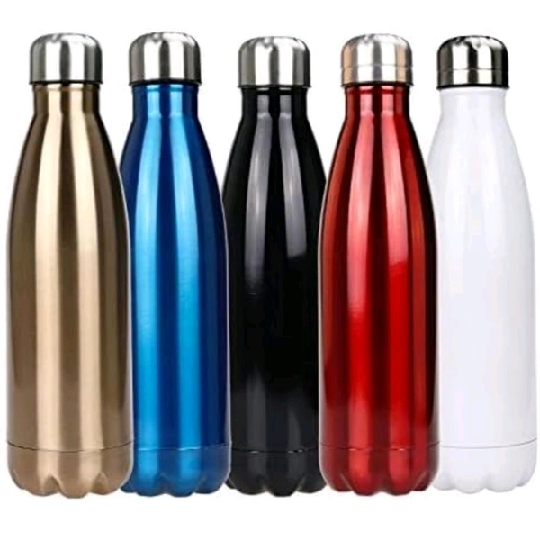 TRIBBO Stainless Steel Double Walled Vacuum Flask/Water Bottle, 24 Hours Hot and Cold, 1000 ml - Yellow