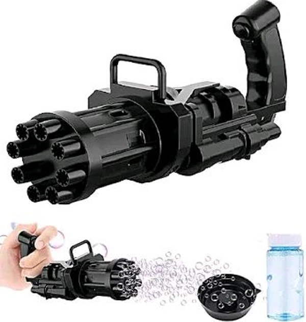 Hole Electric Gatling Bubble Gun for Kids with Soap Solution Indoor and Outdoor Toys for Toddlers Bubble Launcher Machine for Girls and Boys - Peach Schnapps
