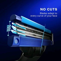 Gillette Mach 3 Turbo Shaving Razor for Men | Most Comfortable shave | Flexiball & Dynamic Pivot for Safe shave | Anti-Friction Blades & Lubricating Strip for smooth shave and sensitive skin