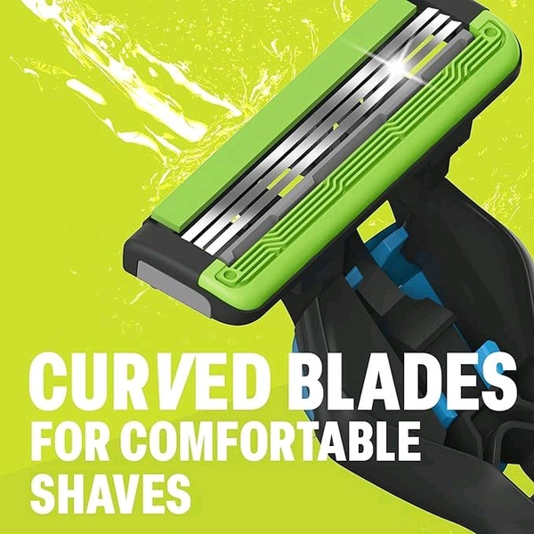 Bombay Shaving Company Sensi Smart 3 Value Pack (Handle + 3 Blades Cartridge) | Shaving Razor for Men | Aloe Gel and Argan Oil Lubra Strip with Pivot Head