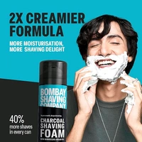 Bombay Shaving Company Charcoal Shaving Foam for Men, 425g (43% Extra) | More than 100 shaves | Activated Charcoal and Moroccan Argan Oil || Prime Exclusive Foam
