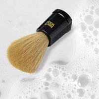 Pink Woolf Soft Bristles Shaving Brush for Men | Engineered Black Plastic Handle | Vegan Friendly Shave Brushes | 22mm Knot |"Velvet" Soft Feel for Wet Shaving