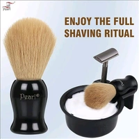 Pearl shaving Brush for men synthetic bristles & Black Resin Handle SBB-14 Black | Holi Gift option