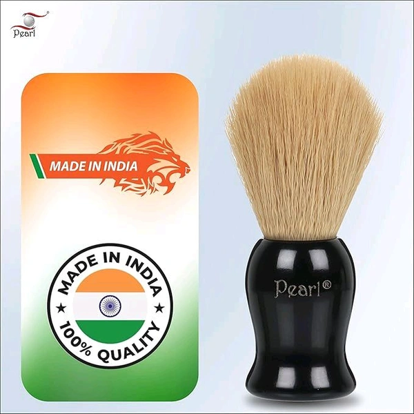 Pearl shaving Brush for men synthetic bristles & Black Resin Handle SBB-14 Black | Holi Gift option