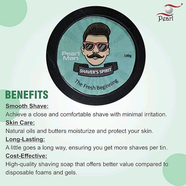 PEARL, Man the artisan shaving soap shaver’s spirit PMSS21, Black