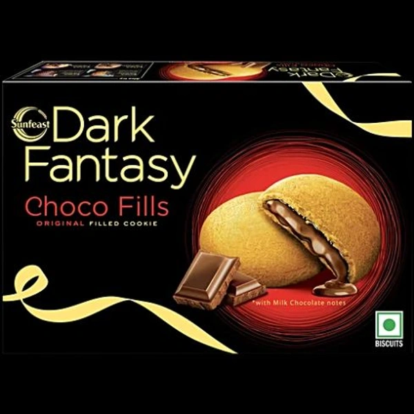 Sunfeast Dark Fantasy Choco Fills | Original Filled Cookies with Choco Crème | Perfect Snack