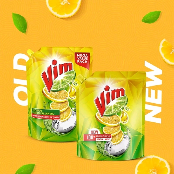 Vim Lemon Dishwash Gel (900 ml) - 900ml