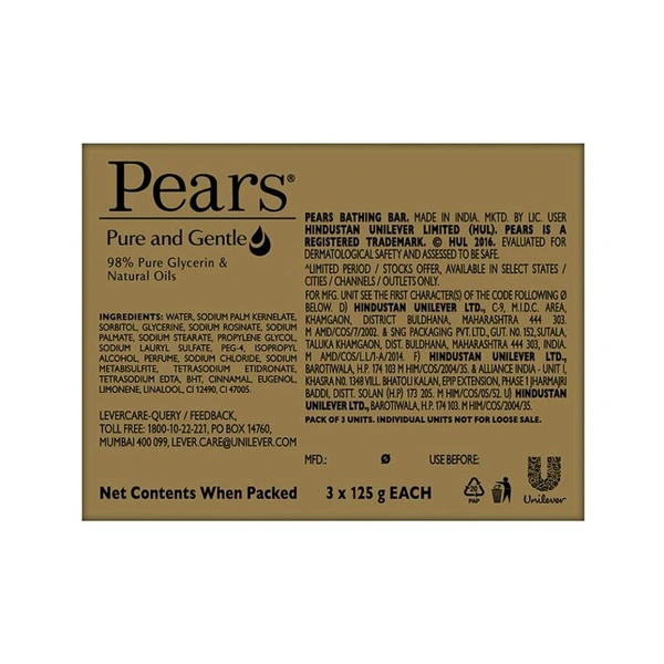 Pears Pure & Gentle Soap
2 x 125 g