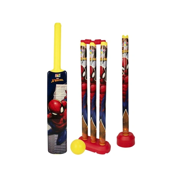 King Krab Spiderman T20 Blast Cricket Kit Size - 4 (Multicolor)
