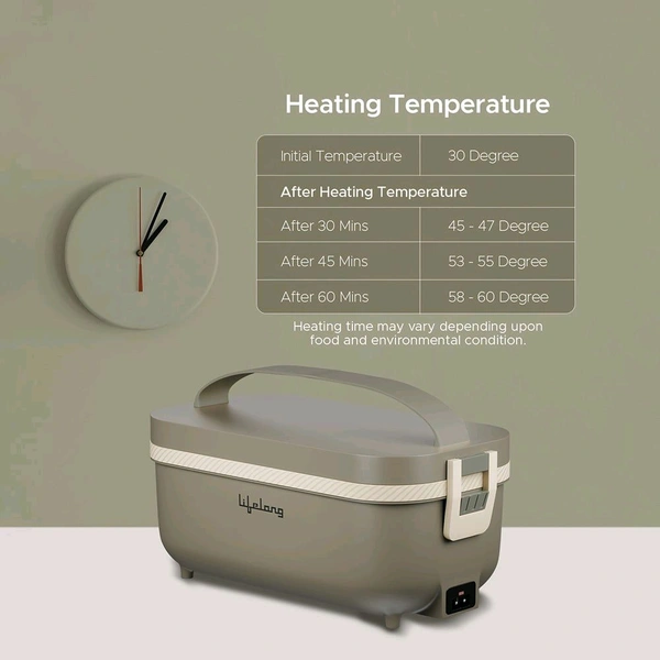 Lunch Box Lifelong Stainless Steel Electric Lunch Box (950 ml, Light Green)