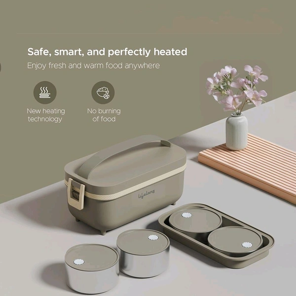 Lunch Box Lifelong Stainless Steel Electric Lunch Box (950 ml, Light Green)