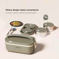 Lunch Box Lifelong Stainless Steel Electric Lunch Box (950 ml, Light Green)
