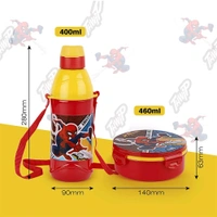 Cello Tiffy Spiderman Insulated Plastic Lunch Set for Kids (Multicolor)