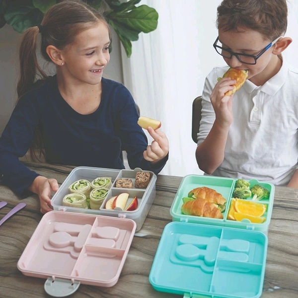 Melii 2 Tier Bento Plastic Lunch Box (Pink)