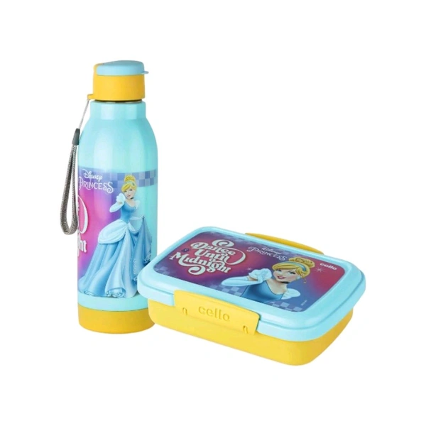 Cello Disney Princess Lunch Set (Blue & Yellow)