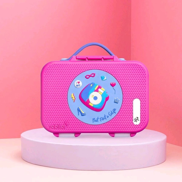 Rabitat Munchbee Tritan Lunch Box (1000 ml, Pink)