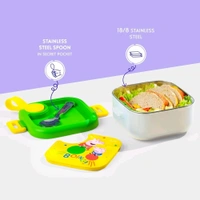 Rabitat Peppa Pig Mini Stainless Steel Lunch Box For Kids (500 ml)