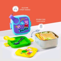 Rabitat Peppa Pig Mini Stainless Steel Lunch Box For Kids (500 ml)