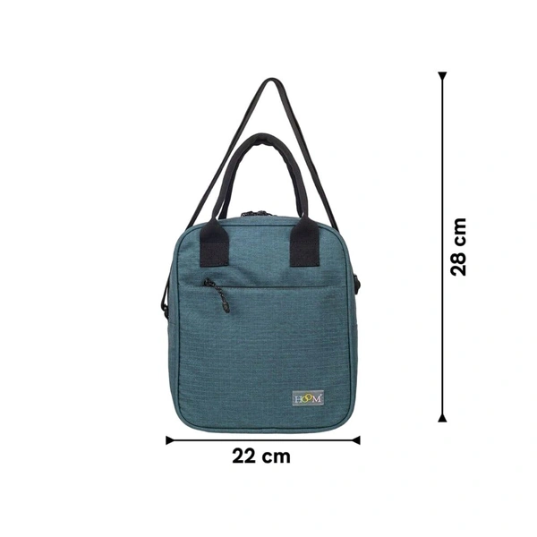 QIPS Insulated 100% polyester Lunch Bag (7 ltrs, Sea Green) - Teal