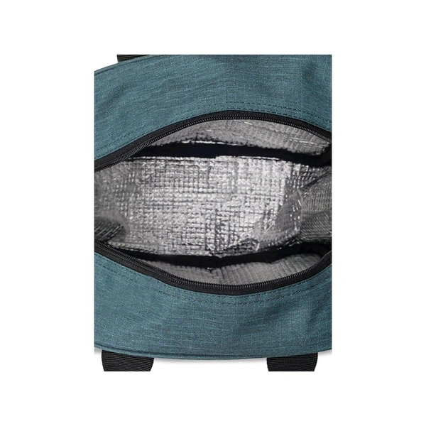 QIPS Insulated 100% polyester Lunch Bag (7 ltrs, Sea Green) - Teal