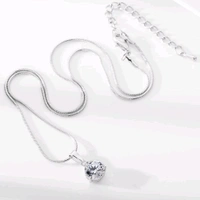 Jewellery  Designs & You Cubic Zirconia Studded Solitaire Contemporary Jewellery Set (Silver)
