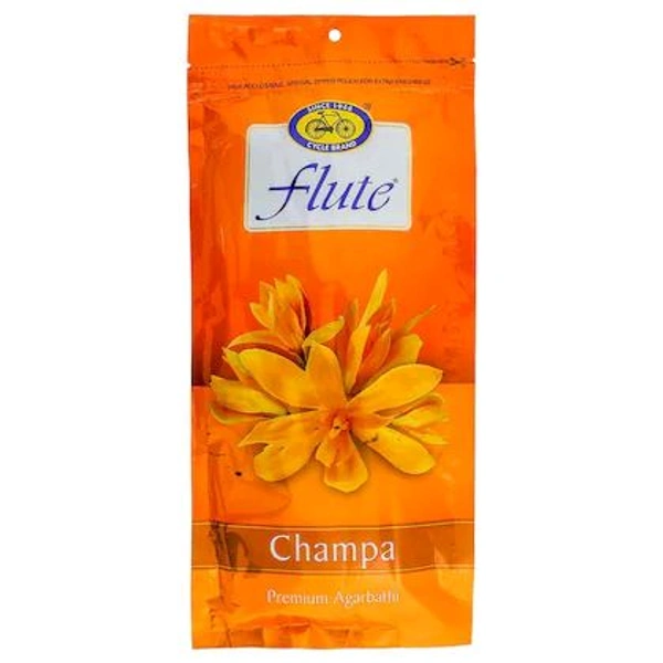 Cycle Flute Champa Ziplock Agarbatti 125 g - 30cm X 25cm X 14cm